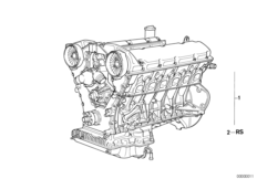 Zespół napędowy silnika (11_2290) dla BMW 7' E38 750i Lim ECE