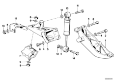 Zawieszenie silnika/amortyzacja silnika (11_0072) dla BMW 3' E30 316 4-d ZA