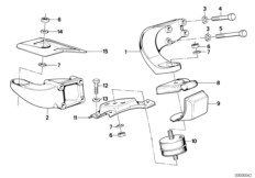 Zawieszenie silnika/amortyzacja silnika (11_0076) dla BMW 3' E30 325ix 2-d USA