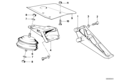 Zawieszenie silnika/amortyzacja silnika (11_0081) dla BMW 3' E30 M3 2-d ECE