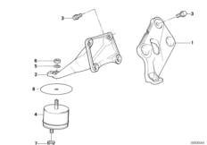 Zawieszenie silnika/amortyzacja silnika (11_0082) dla BMW 5' E34 525i Lim USA