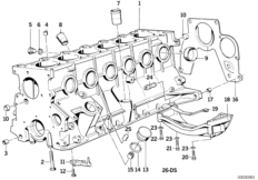 Blok silnika (11_0134) dla BMW 5' E34 524td Lim ECE