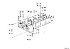 Głowica cylindrów/obudowa pośrednia (11_0257) dla BMW 3' E30 M3 Cab ECE