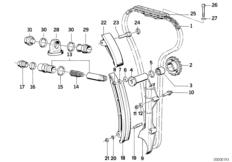 Mechanizm ster.-łańcuch sterujący (11_0433) dla BMW 5' E28 M5 Lim USA