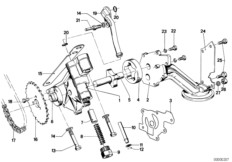 Dopływ oleju/pompa olejowa z napędem (11_0458) dla BMW 5' E12 518i Lim JAP