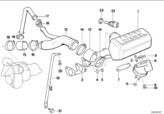 Instalacja ssąca AGR (11_4382) dla BMW 3' E30 324td 4-d ECE