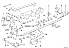 Sterowanie podciśnieniowe-silnik (11_0874) dla BMW 5' E34 M5 3.6 Lim ECE