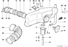 Kolektor instalacji ssącej (11_0952) dla BMW 5' E34 M5 3.6 Lim USA