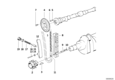Mechanizm ster.-łańcuch sterujący (11_1182) dla BMW 3' E30 316i 2-d ECE