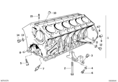 Blok silnika (11_1203) dla BMW 8' E31 850Ci Cou USA