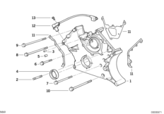 Obudowa skrzyni łańcuchowej, dolna (11_1230) dla BMW 5' E34 530i Lim USA