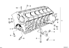 Blok silnika (11_4832) dla BMW 8' E31 850Ci Cou USA