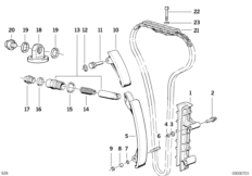 Mechanizm ster.-łańcuch sterujący (11_1265) dla BMW 5' E34 M5 3.6 Lim ECE