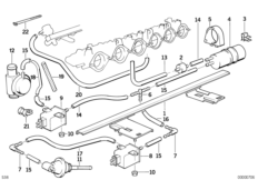 Sterowanie podciśnieniowe-silnik (11_1268) dla BMW 5' E34 M5 3.8 Lim ECE