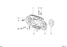 Mechanizm ster.-łańcuch sterujący górny (11_4859) dla BMW 5' E34 520i Lim ECE