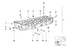 Głowica cylindrowa (11_6027) dla BMW 3' E36 M3 Cab ECE