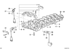 Głowica cylindrów/obudowa pośrednia (11_1312) dla BMW 3' E36 M3 Cou ECE