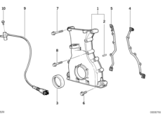 Obudowa skrzyni łańcuchowej (11_1319) dla BMW 3' E36 M3 Lim ECE