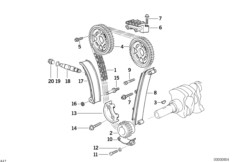 Mechanizm ster.-łańcuch sterujący (11_1370) dla BMW 3' E36 318is Cou USA