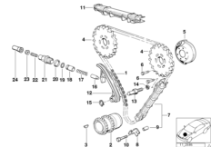 Mechanizm ster.-łańcuch sterujący (11_4904) dla BMW 8' E31 850CSi Cou USA