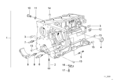 Blok silnika (11_1439) dla BMW 3' E36 318tds Com ECE