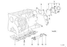 Skrzynia korbowa cylind./Elementy dod. (11_1440) dla BMW 3' E36 318tds Tou ECE