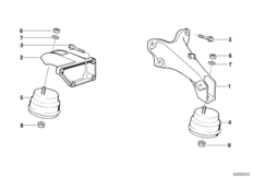Zawieszenie silnika/amortyzacja silnika (11_1491) dla BMW 3' E36 318tds Com ECE