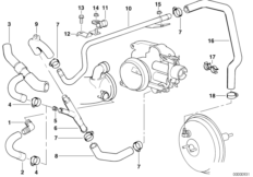 Sterowanie podciśnieniowe-silnik (11_1502) dla BMW 7' E38 735iL Lim ECE