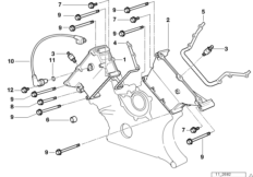Obudowa skrzyni łańcuchowej, górna (11_1526) dla BMW 5' E39 540i Lim USA