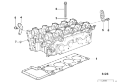 Elementy dodatkowe głowicy cylindrów (11_4943) dla BMW 5' E34 530i Lim ECE