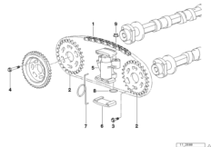 Mechanizm ster.-łańcuch sterujący górny (11_1531) dla BMW 5' E39 540i Lim USA