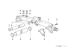 Rurociąg układu chłodniczego (11_7490) dla BMW 5' E39 540i Lim USA