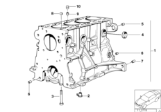 Blok silnika (11_6099) dla BMW 3' E36 318ti Com ECE