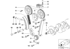 Mechanizm ster.-łańcuch sterujący (11_6106) dla BMW 3' E36 318is Cou ECE