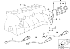 Skrzynia korbowa cylind./Elementy dod. (11_6112) dla BMW 3' E36 M3 3.2 Cab ECE