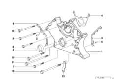 Obudowa skrzyni łańcuchowej, dolna (11_1590) dla BMW 5' E39 540i Tou USA