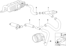 Sterowanie podciśnieniowe-silnik (11_1596) dla BMW 5' E39 520i Tou ECE