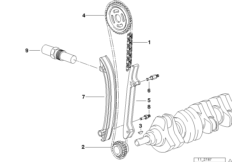 Mechanizm ster.-łańcuch sterujący dolny (11_6121) dla BMW 3' E36 M3 3.2 Cou USA