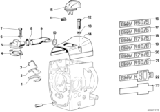 Odpowietrzanie silnika (11_1734) dla BMW R90S USA