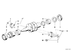 Korbowód/Łożysko korbowodu (11_1736) dla BMW R75/5 ECE