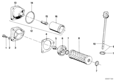 Filtr oleju, pręt pomiarowy (11_1744) dla BMW R90S ECE