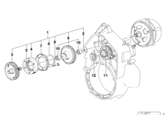 Wolne koło rozrusznika / wałek pośredn. (11_4686) dla BMW K 100 LT 87 (0506,0516) USA
