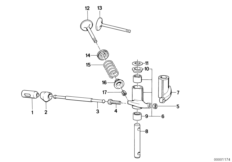 Zawory,sterowanie,dźwigienka zaworowa (11_1792) dla BMW R 100 R Mystik 94 ECE