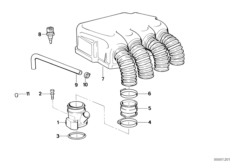 Kolektor powietrza /Króciec ssący (11_4690) dla BMW K 100 RS (0523,0533) USA
