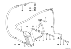 Chłodnica oleju/przewód chłodnicy oleju (11_1876) dla BMW R 850 R 94 (0401,0406) ECE