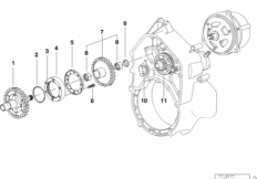 Wolne koło rozrusznika / wałek pośredn. (11_1885) dla BMW K 1200 LT 99 (0545,0555) ECE