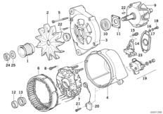 Elementy pojedyncze prądnicy 140A (12_0251) dla BMW 8' E31 850Ci Cou ZA