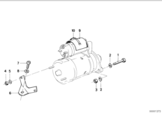 Rozrusznik, części mocowania (12_0259) dla BMW 3' E36 320i Cou ECE