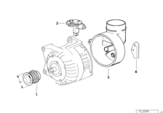 Elementy pojedyncze prądnicy 80A (12_0461) dla BMW 5' E34 520i Tou ECE