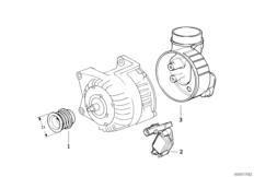Elementy pojedyncze prądnicy 105A (12_0493) dla BMW 3' E36 M3 Cou ZA